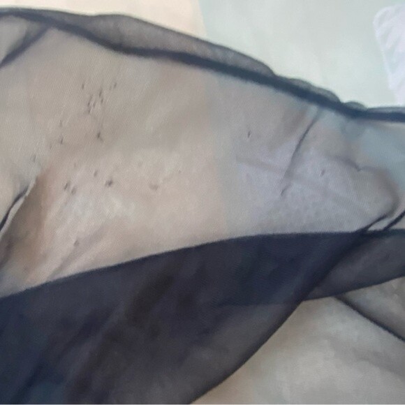 Vintage delicates Black lace nightie sheer robe size s/m - Picture 7 of 9